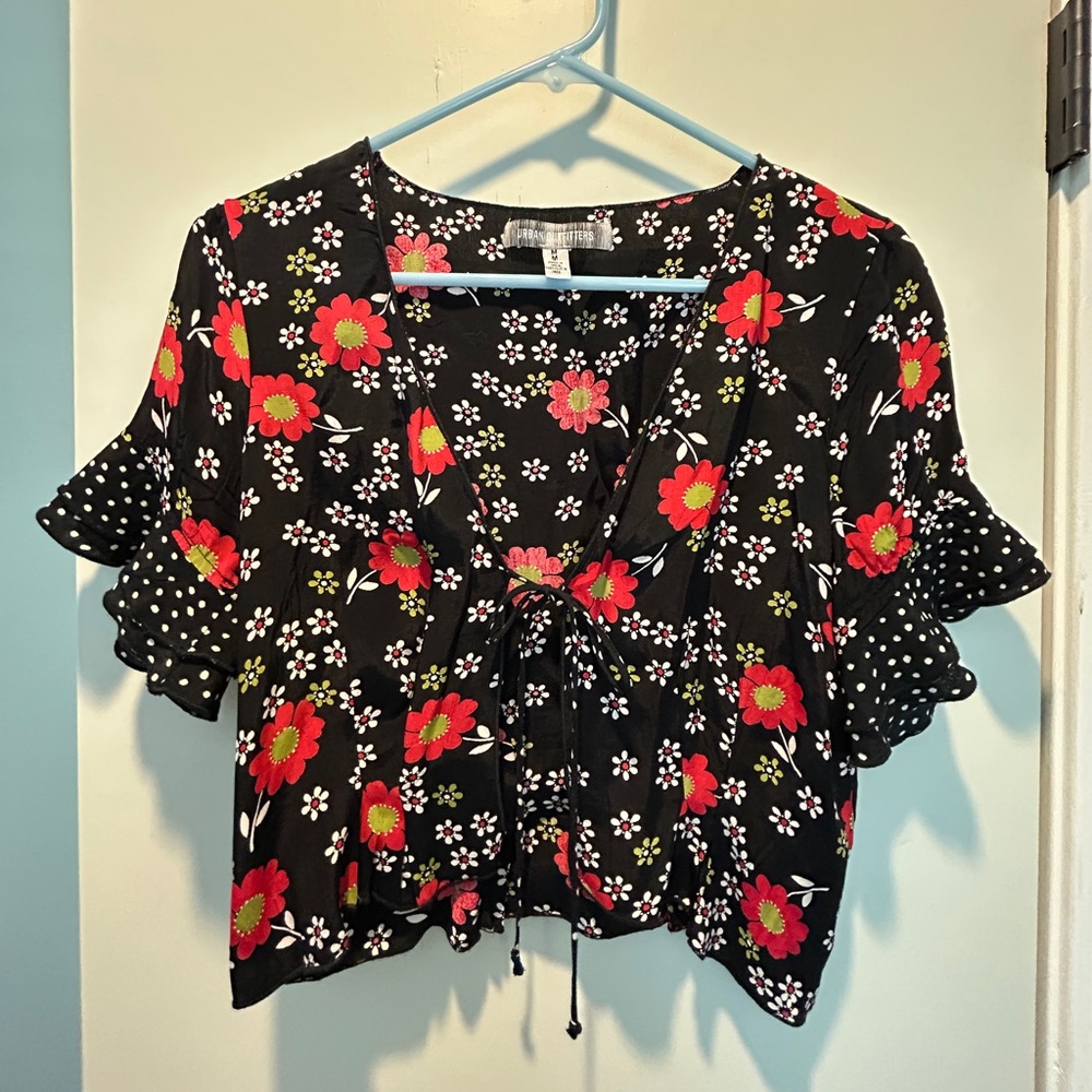 Urban Outfitters Tie Front Blouse